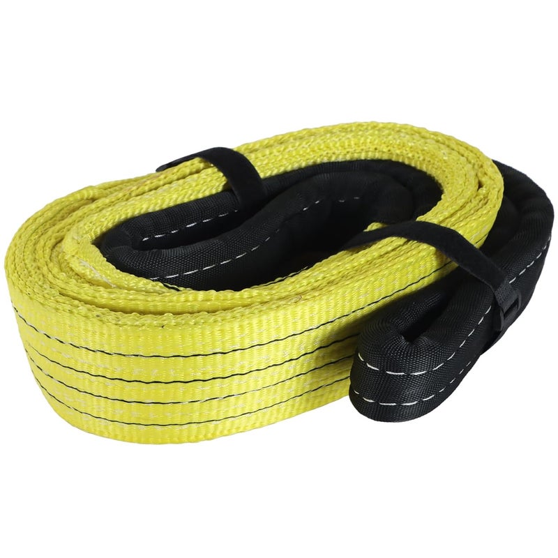 sumpluct 4" x10ft 2-Ply Heavy Duty Lifting Sling Straps 11200 lbs Vertical Nylon Lifting Gear Straps with Flat Eyes, Recovery Tree Saver Strap for Winch, Truck, Towing, Hoisting Off-Road Vehicles - Image 1